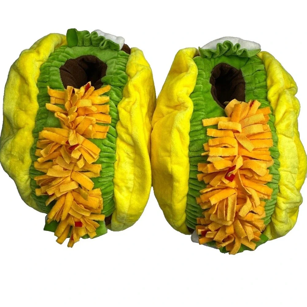 Taco Bell slippers Rare Plush Novelty Measure 11